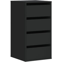 Vidaxl - Commode d'angle noir 40x41x76 cm bois d'ingénierie