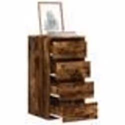 vidaXL Commode dangle chêne fumé 40x41x76 cm bois dingénierie commode à tiroirs classeur armoire à tiroirs armoire de 852865