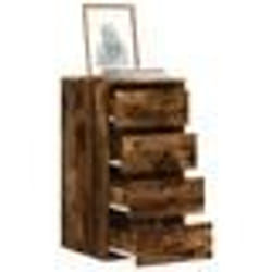 vidaXL Commode dangle chêne fumé 40x41x76 cm bois dingénierie commode à tiroirs classeur armoire à tiroirs armoire de 852865