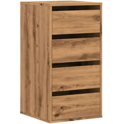 Commode d'angle chêne artisanal 40x41x76 cm bois d'ingénierie Vidaxl
