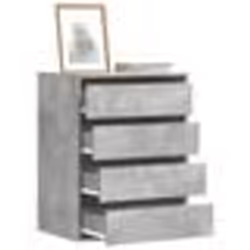 vidaXL Commode d'angle gris béton 60x41x76 cm bois d'ingénierie