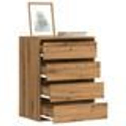 vidaXL Commode d'angle chêne artisanal 60x41x76 cm bois d'ingénierie