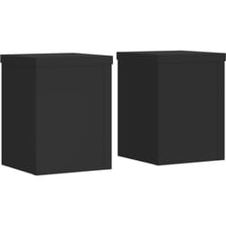 Vidaxl - Supports pour plantes 2 pcs noir 15x15x20 cm bois d'ingénierie