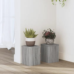 vidaXL Supports pour plantes 2 pcs sonoma gris bois d'ingénierie