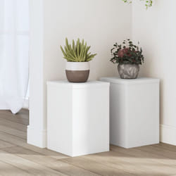 Vidaxl - Supports pour plantes 2 pcs blanc 20x20x30 cm bois d'ingénierie