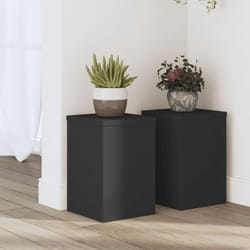 Vidaxl - Supports pour plantes 2 pcs noir 20x20x30 cm bois d'ingénierie