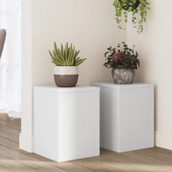 Vidaxl - Supports pour plantes 2 pcs blanc 25x25x35 cm bois d'ingénierie