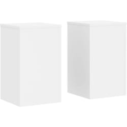 Vidaxl - Supports pour plantes 2 pcs blanc 30x30x50 cm bois d'ingénierie