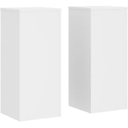 Vidaxl - Supports pour plantes 2 pcs blanc 30x30x70 cm bois d'ingénierie