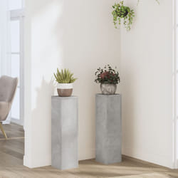 Vidaxl - Supports pour plantes 2 pcs gris béton bois d'ingénierie