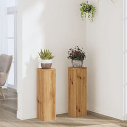 vidaXL Supports pour plantes 2 pcs chêne artisanal bois d'ingénierie
