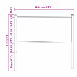 VidaXL 4007696 tête de lit et pied de lit Chêne - Vue supplémentaire 7