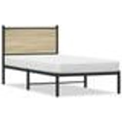 vidaXL Cadre de lit en métal sans matelas chêne sonoma 80x200 cm - 80 x 200 cm