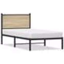 vidaXL Cadre de lit en métal sans matelas chêne sonoma 90x190 cm - 90 x 190 cm