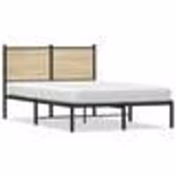 vidaXL Cadre de lit en métal sans matelas chêne sonoma 120x200 cm - 120 x 200 cm