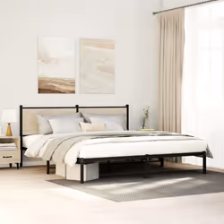 vidaXL Cadre de lit en métal sans matelas chêne sonoma 160x200 cm - 160 x 200 cm