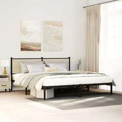 vidaXL Cadre de lit en métal sans matelas chêne sonoma 160x200 cm - 160 x 200 cm