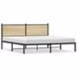 vidaXL Cadre de lit en métal sans matelas chêne sonoma 180x200 cm - 180 x 200 cm