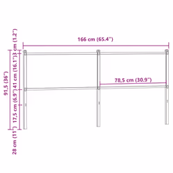 VidaXL 4007802 tête de lit et pied de lit Marron, Chêne - Vue supplémentaire 7