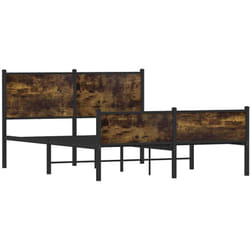Cadre De Lit Métal Avec Tête De Lit Et Pied De Lit 137x190 Cm
