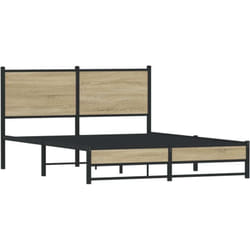 Cadre De Lit En Métal Sans Matelas Chêne Sonoma 150x200 Cm - Vidaxl