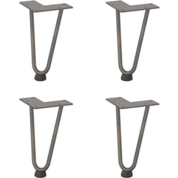 Pieds en épingle à cheveux pour table basse 4 pièces Acier naturel 20 cm Acier massif Vidaxl