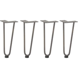 Pieds en épingle à cheveux pour table basse 4 pièces Acier naturel 30 cm Acier massif vidaXL