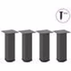 vidaXL Pieds de table basse 4 pièces Anthracite 30-32 cm Acier