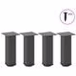 vidaXL Pieds de table basse 4 pièces Anthracite 42-44 cm Acier
