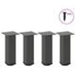 vidaXL Pieds de table basse 4 pièces Anthracite 42-44 cm Acier