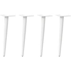 Pieds de table basse coniques 4 pièces Blanc 42-43 cm Acier Vidaxl