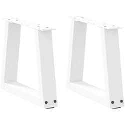 Vidaxl - Pieds de table basse en forme de v, 2 pièces, blanc, 40 x (30-31,3) cm, acier