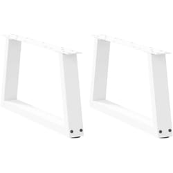 Pieds de table basse en forme de v, 2 pièces, blanc, 50 x (30-31,3) cm, acier Vidaxl