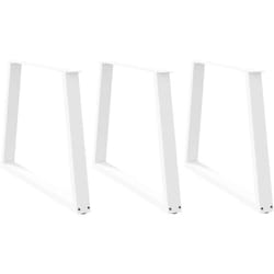 Pieds de table à manger en v 3 pièces Blanc 90 x (72-73,3) cm Acier Vidaxl