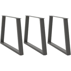 Pieds de table à manger en forme de v, 3 pièces, anthracite, 100 x (72-73,3) cm, acier Vidaxl