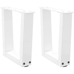 Vidaxl - Pieds de table basse en forme de v, 2 pièces, blanc, 30 x (30-31,3) cm, acier