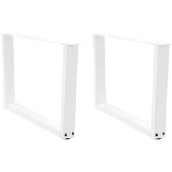 Pieds de table basse en forme de v, 2 pièces, blanc, 70 x (42-43,3) cm, acier Vidaxl