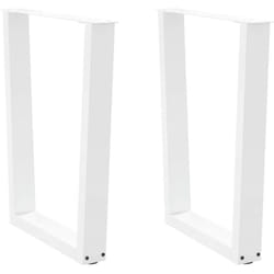Pieds de table à manger en forme de V, 2 pièces, blanc, 60 x (72-73,3) cm, acier vidaXL