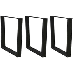 Vidaxl - Pieds de table à manger en v 3 pièces Noir 80 x (72-73,3) cm Acier