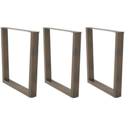 Pieds De Table À Manger En Forme De V, 3 Pièces, Acier Naturel, 90 X (72-73,3) Cm Vidaxl