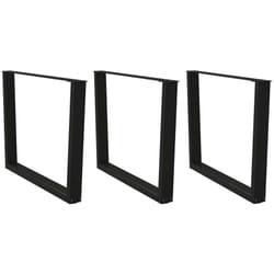 Vidaxl - Pieds de table à manger en forme de v, 3 pièces, noir, 100 x (72-73,3) cm, acier