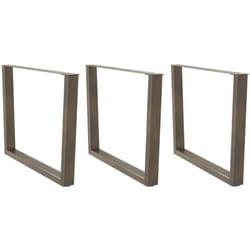 Pieds De Table À Manger En Forme De V, 3 Pièces, Acier Naturel, 100 X (72-73,3) Cm Vidaxl
