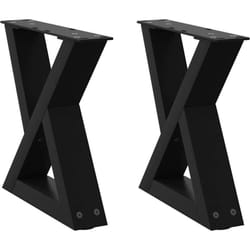 Pieds de table basse 2 pièces Noir 30 x (30-31,3) cm Acier vidaXL