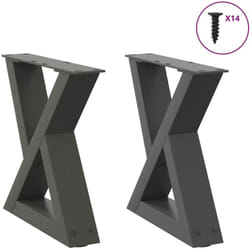 Pieds de table basse 2 pcs anthracite 40x(30-31,3) cm acier Vidaxl