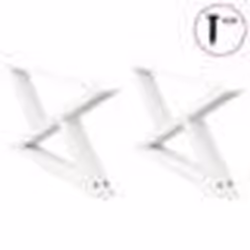 vidaXL Pieds de table basse 2 pièces Blanc 70 x (30-31,3) cm Acier