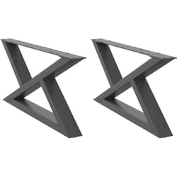 Vidaxl - Pieds de table basse 2 pièces Anthracite 70 x (30-31,3) cm Acier
