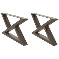 Vidaxl - Pieds de table basse 2 pièces Acier naturel 70 x (30-31,3) cm Acier