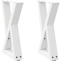 Vidaxl - Pieds de table basse 2 pièces Blanc 28 x (42-43,3) cm Acier