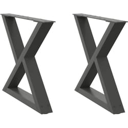Pieds de table basse 2 pièces Anthracite 50 x (42-43,3) cm Acier Vidaxl