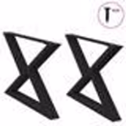 vidaXL Pieds de table basse 2 pièces Noir 70 x (42-43,3) cm Acier